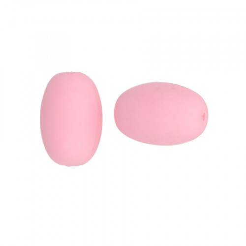 Perles en silicone Olive 1,4 x 2 cm - rose - 2 pcs