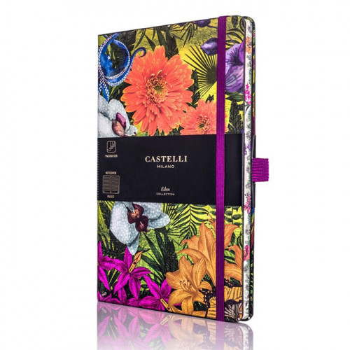 Carnet de notes ligné Eden Orchid 13 x 21 cm