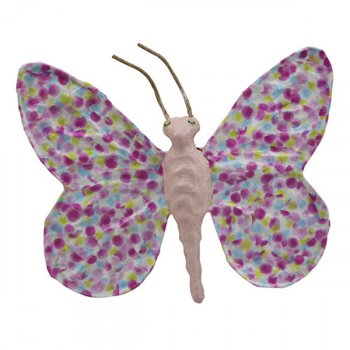Papillon en papier mâché - 25 x 19 cm