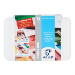 Set de peinture aquarelle fine - 15 demi-godet
