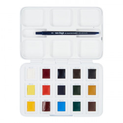 Set de peinture aquarelle fine - 15 demi-godet