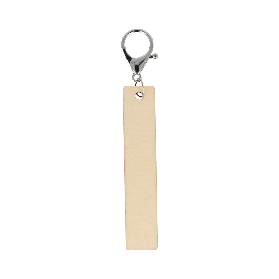 Porte-clés rectangles allongés 2 x 10 x 0,5 cm - 3 pcs