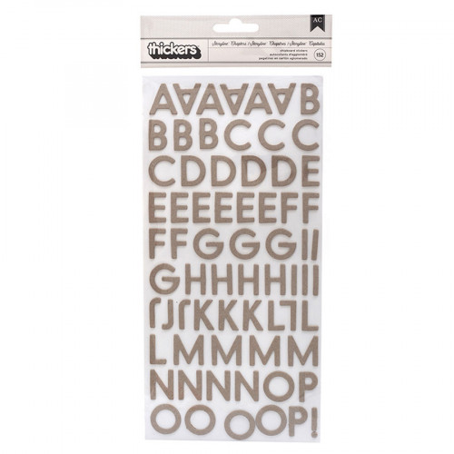 Alphabet Stickers en Chipboard - 152 pcs