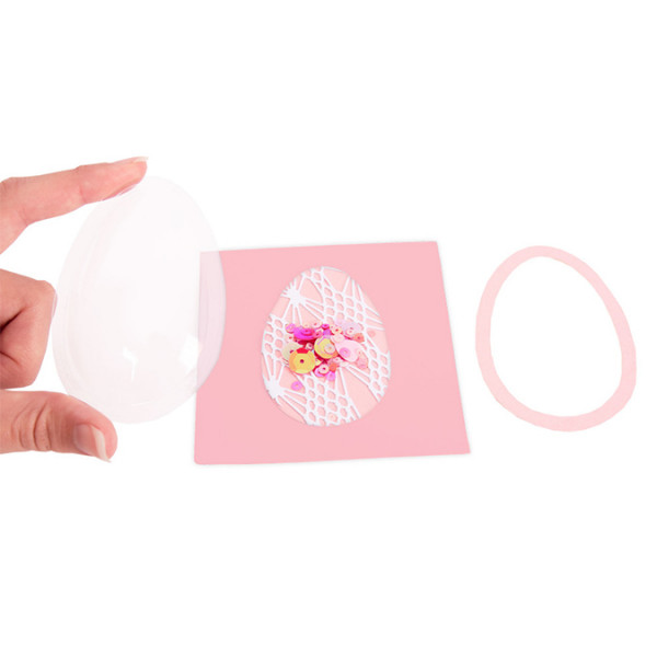 Dômes forme Œuf / Ballon pour Shaker Cards - 7,6 x 5,1 cm