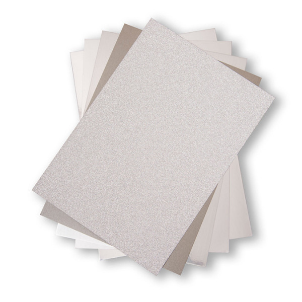 Cardstock Pack Tons argentés - 20,3 x 29,2 cm - 50 feuilles
