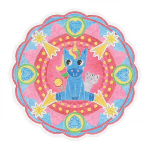 Carnet de coloriage Mandala Licorne