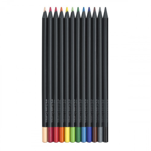 Crayons de couleurs Black Edition 12 pcs