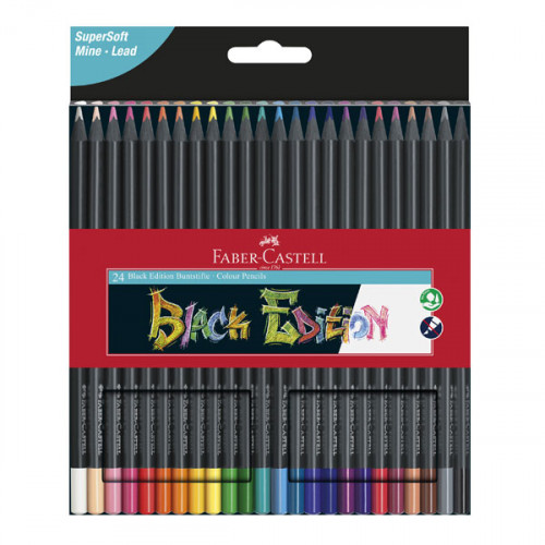 Crayons de couleurs Black Edition 24 pcs