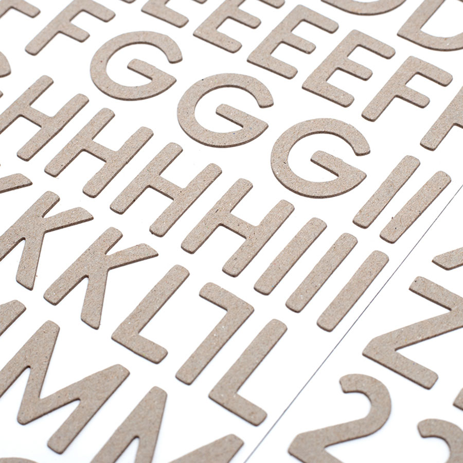 Alphabet Stickers en Chipboard - 152 pcs