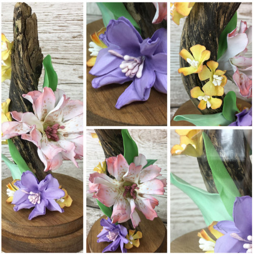 Assortiment de 5 feuilles de mousse à sculpter bouquet - 5 pcs