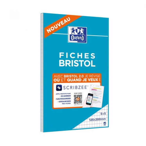 Fiche Bristol 2.0 Perforée 30 fiches 12,5 x 20 cm