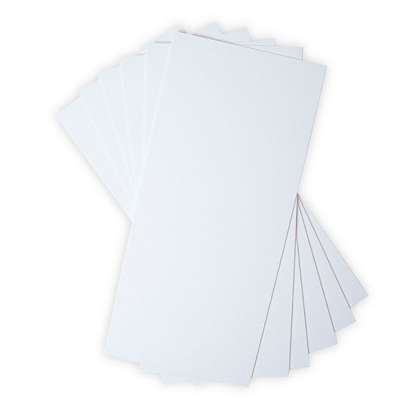 Lot de 6 planches de carton blanc - 15,2 x 33 cm