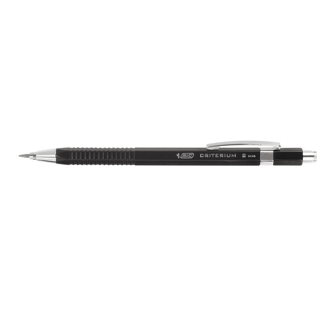 Porte mine BIC Criterium 2mm corps gris ou noir ou blanc Porte