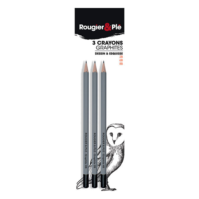 Crayon graphite 2B - 6B - 8B - Scrapmalin