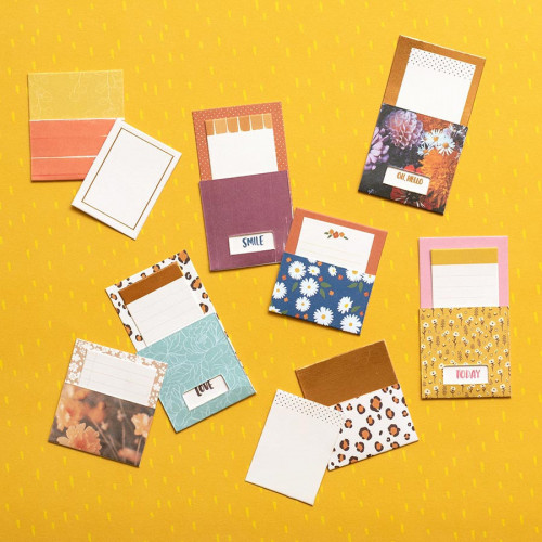 Late Afternoon Mini enveloppes adhésives avec cartes - 16 pcs