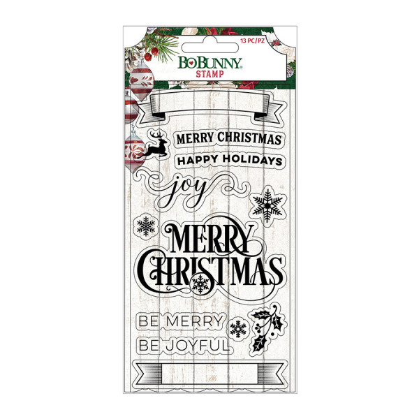 Joyful Christmas Tampons transparents - 13 pcs
