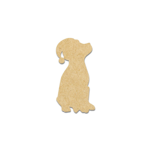 Chiot de profile en bois médium - 1,6 x 3,2 cm