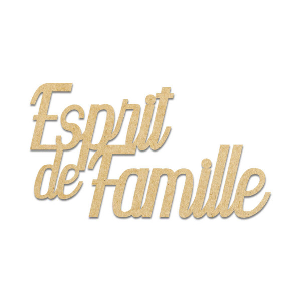 Esprit de famille en bois médium - 6,7 x 3,7 cm