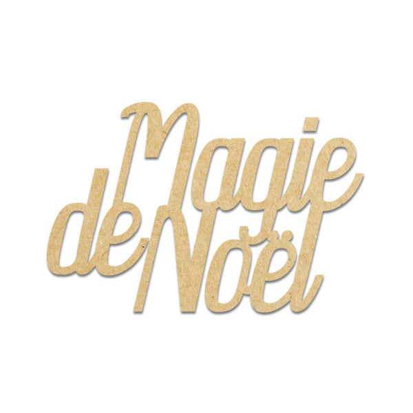 Magie de Noël en bois médium - 6,2 x 4,1 cm