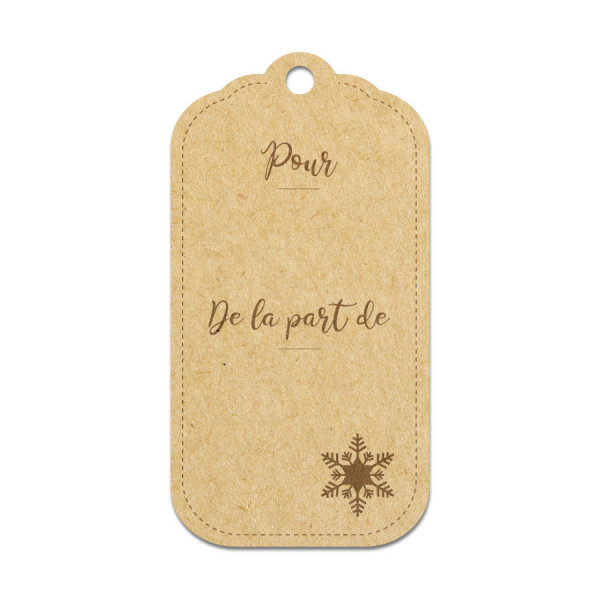 Etiquette De la part de en bois medium 4 5 x Scrapmalin