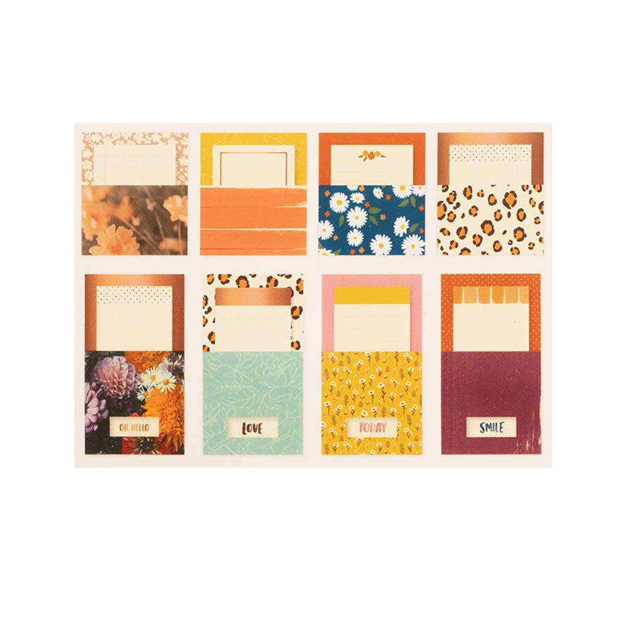 Late Afternoon Mini enveloppes adhésives avec cartes - 16 pcs