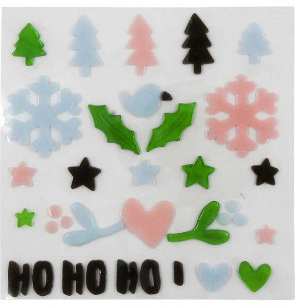 Stickers gel de Noël #2 pour vitres - 29 pcs