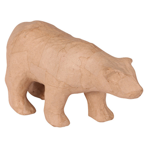Ours polaire en papier mâché - 22 cm