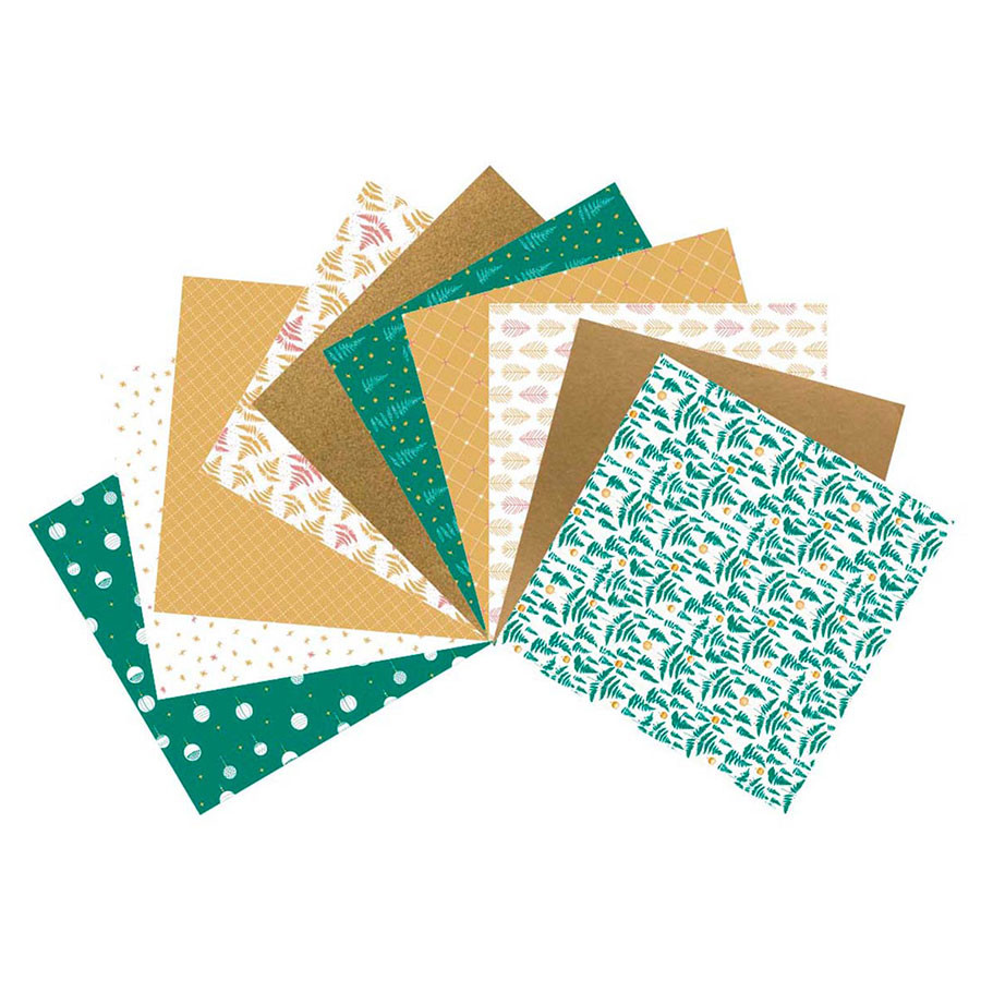 Assortiment De 10 Papiers R veillon Vert Scrapmalin assortiment-de-10-papiers-r-veillon-vert-scrapmalin