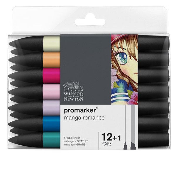 Set de Promarker Manga romance - 12+1 pcs