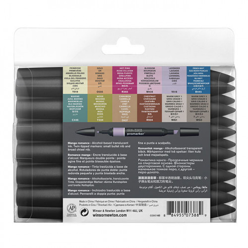 Set de Promarker Manga romance - 12+1 pcs