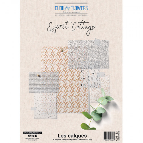 Papiers calques assortis Esprit Cottage - A4