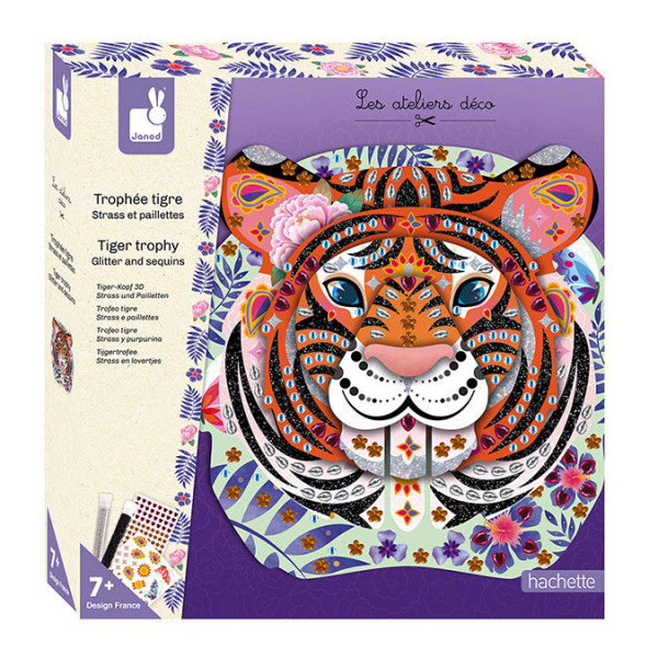 Kit créatif Strass et paillettes Trophée Tigre