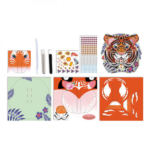 Kit créatif Strass et paillettes Trophée Tigre