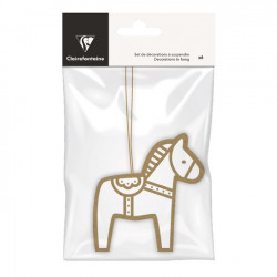 Cheval Dalécarlie à suspendre 6 pcs