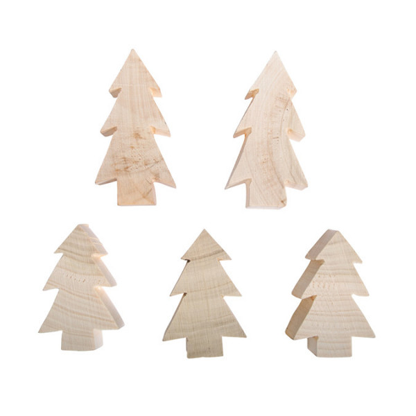 Sapins en bois 5 pcs