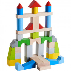 Jeu de construction Blocs en bois Multicolores 43 pcs