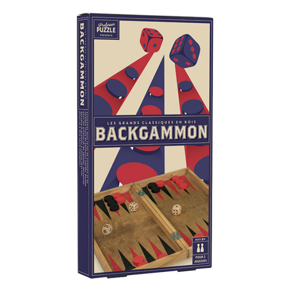 Jeu Backgammon en bois Vintage