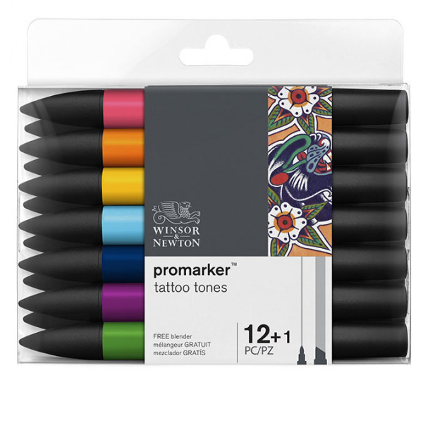 Set de Promarker Tons tatouages - 12+1 pcs