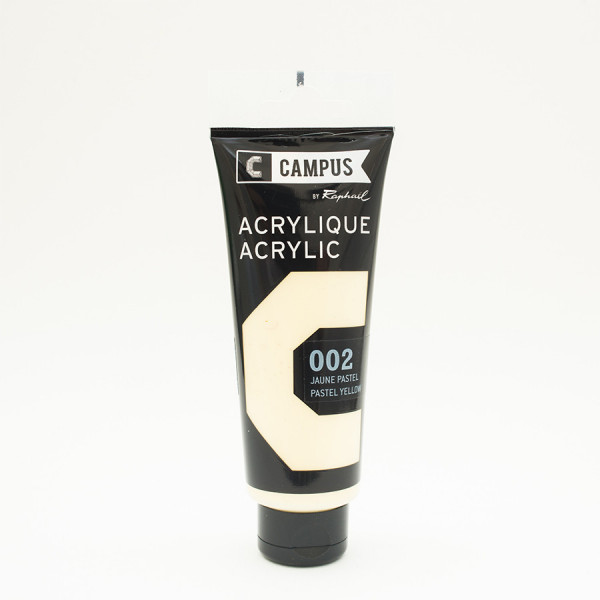 Peinture acrylique étude Campus 100ml - jaune pastel 002