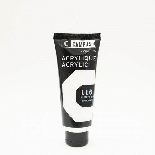 Peinture acrylique étude Campus 100ml - blanc de titane 116