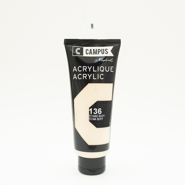 Peinture acrylique étude Campus 100ml - titane buff 136