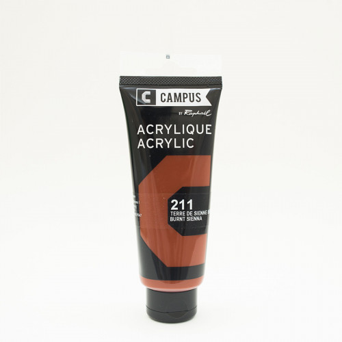 Peinture acrylique étude Campus 100ml - terre de sienne brûlée 211