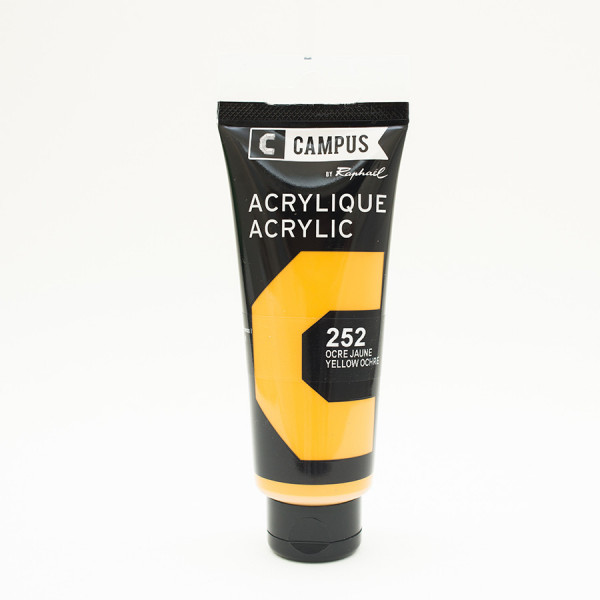 Peinture acrylique étude Campus 100ml - ocre jaune 252