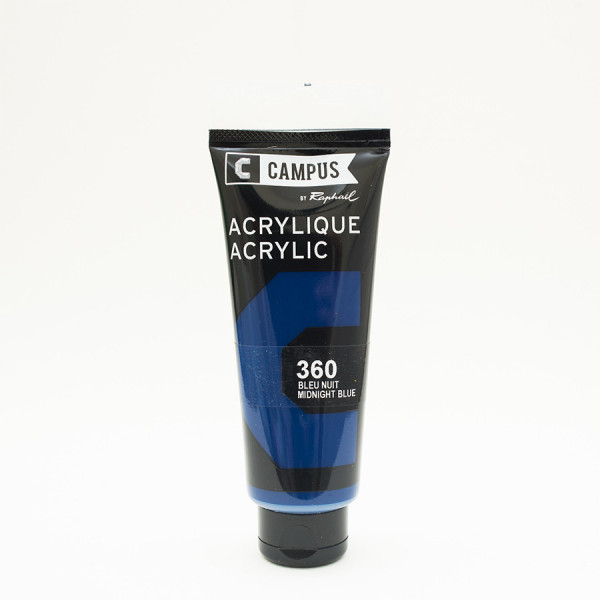 Peinture acrylique étude Campus 100ml - bleu nuit 360