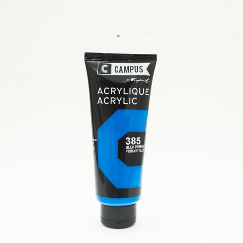 Peinture acrylique étude Campus 100ml - bleu primaire 385