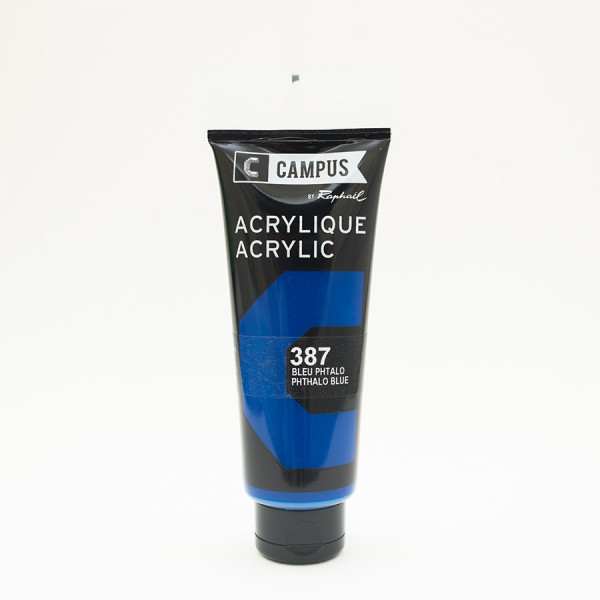 Peinture acrylique étude Campus 100ml - bleu phtalo 387