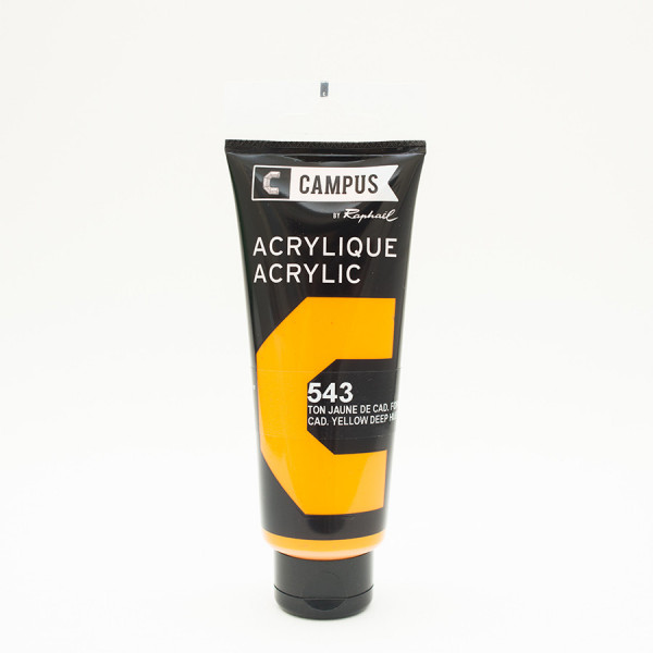 Peinture acrylique étude Campus 100ml - ton jaune de cadmium foncé 543