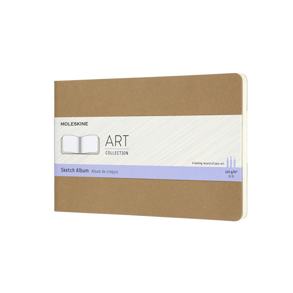 Album pour croquis Kraft papier ivoire 120 g/m² - 9 x 14 cm