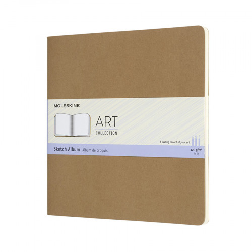 Album pour croquis Kraft papier ivoire 120 g/m² - 19 x 19 cm