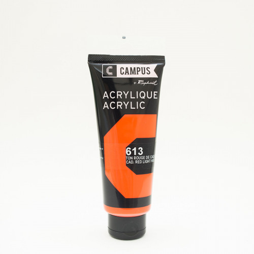 Peinture acrylique étude Campus 100ml - ton rouge de cadmium clair 613